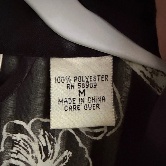 Beautiful, Vintage Judith Hart Sheer Floral Black & White Robe, SZ M EUC - Picture 4 of 11